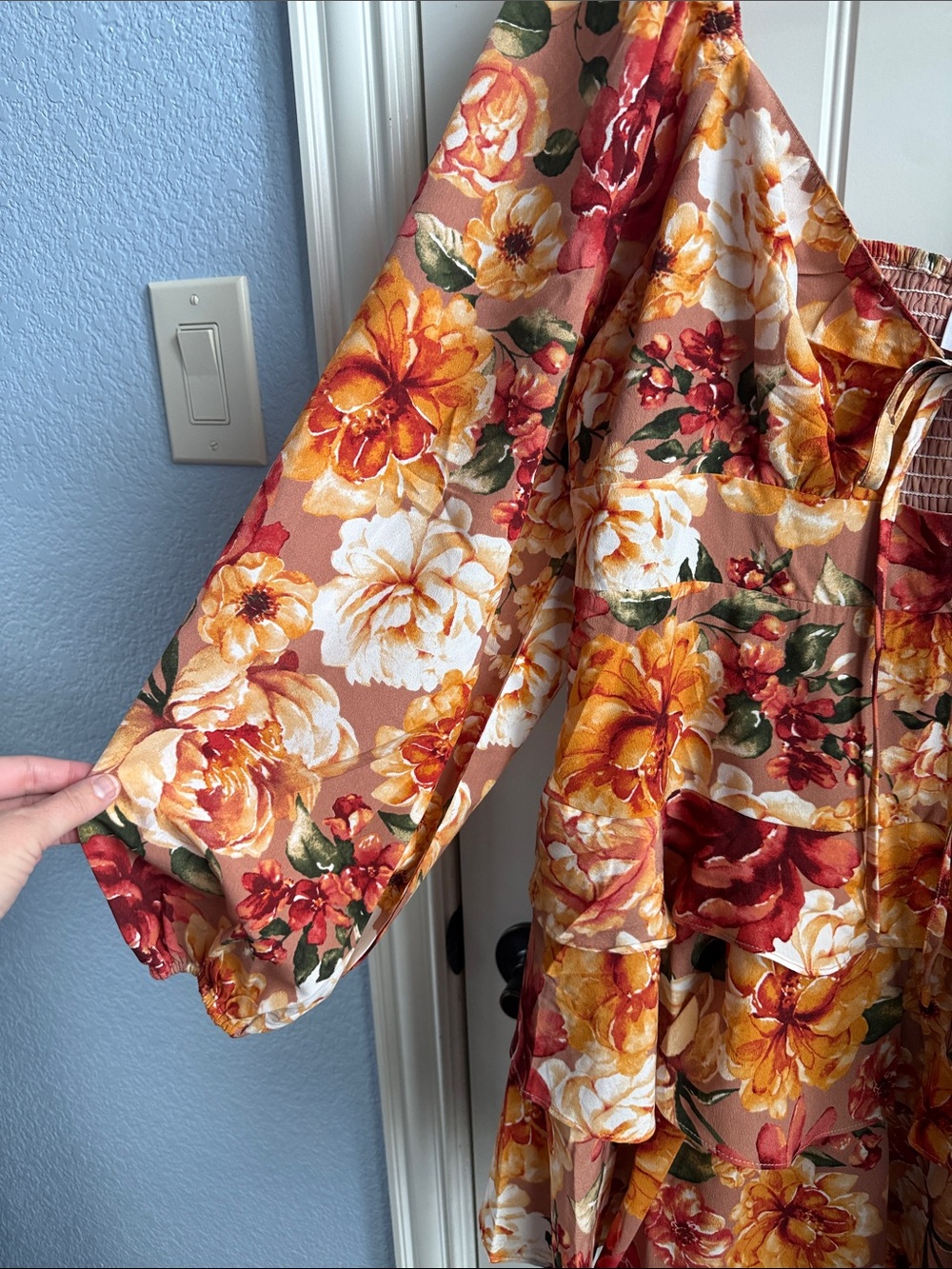 Buddy Love Floral Mini Dress in Red, Yellow, Cream - Picture 5 of 10